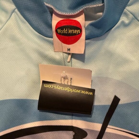 NEW BLUE MARTINI TIME WOMEN'S CYCLING JERSEY BY WORLD JERSEYS (SIZE MEDIUM) HTF - Picture 3 of 7